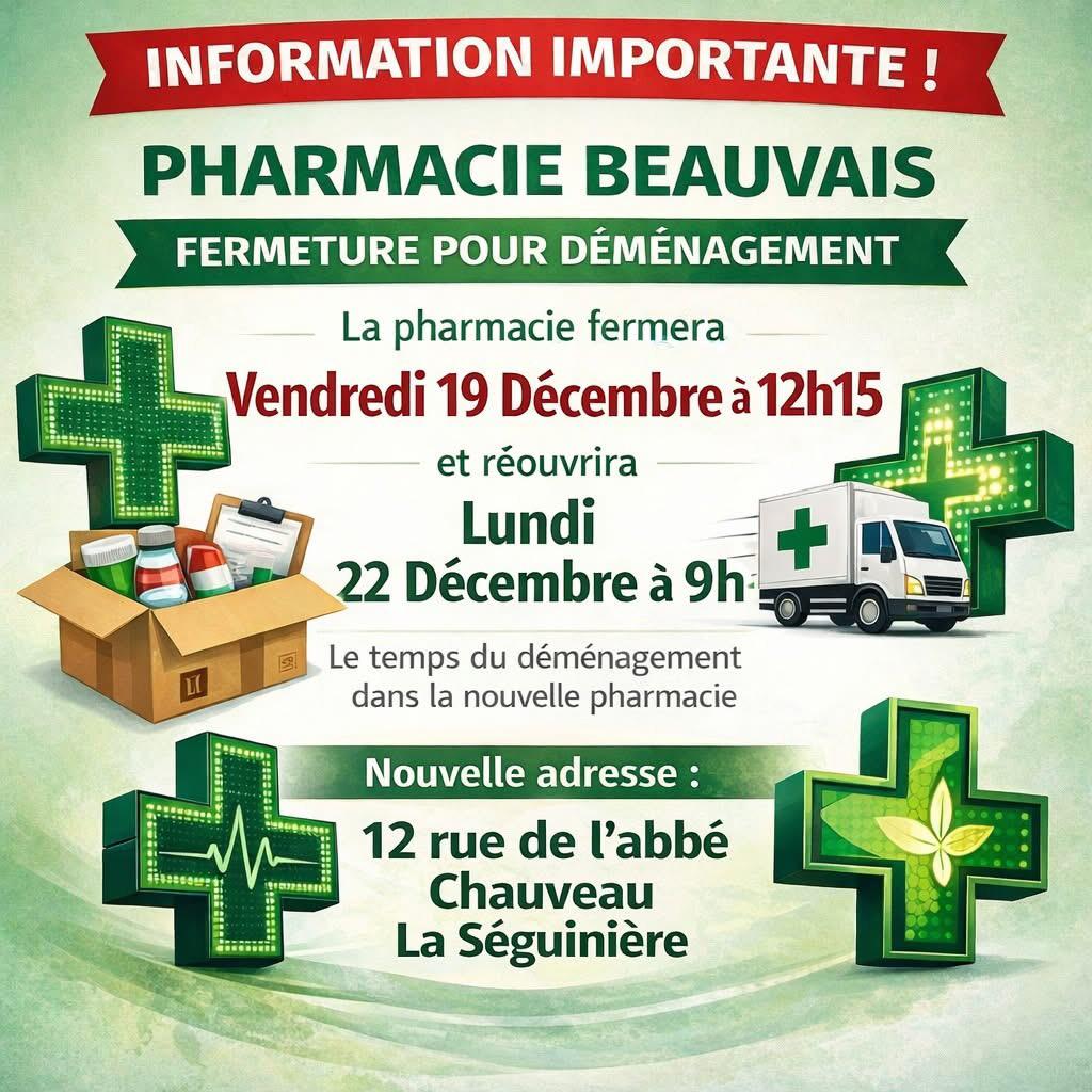 Déménagement de la pharmacie